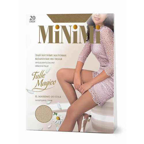 Колготки MiNiMi Tulle Magico, 20 den, размер 3/M, бежевый колготки 20 den minimi tulle magico nero 3 мл