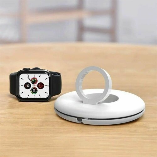 подставка держатель для зарядки baseus planet cable winder для apple watch acslh 01 черная Подставка держатель для зарядки Baseus Planet cable winder для Apple Watch (ACSLH-02), белая