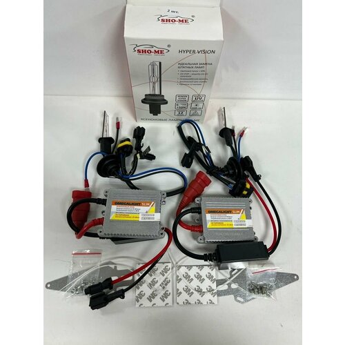 Комплект ксенона H3 4300K 2 блока розжига Omegalight Slim 9-16V 2 лампы SHO-ME 2600₽