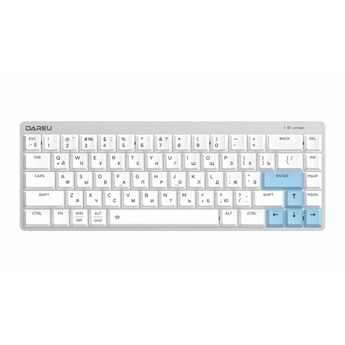 Dareu EK868 White/Blue Wireless Brown switch