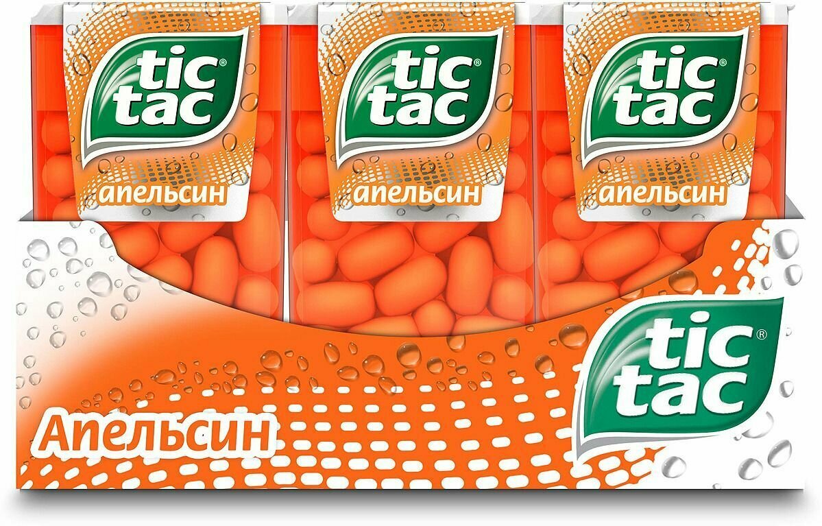 Драже Tic Tac, со вкусом апельсина, 12 шт - фотография № 2