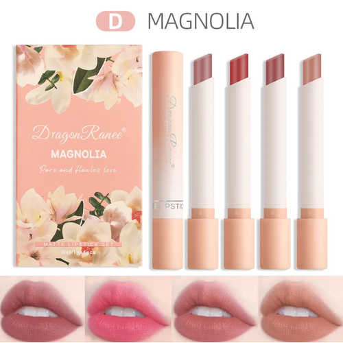 Матовая помада для губ MAGNOLIA Набор 4шт по 1г тон D, Dragon Ranee