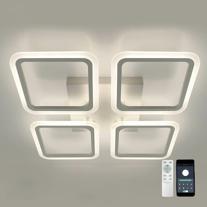 фото Люстра светодиодная "SONNE" 120W 4S-APP-550x550x70-WHITE/WHITE-220-IP20