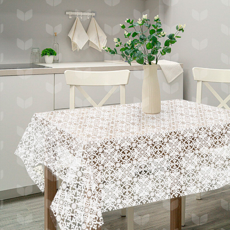 фото Скатерть ПВХ "Арабеска" коллекция Ажур размер 110х132 см