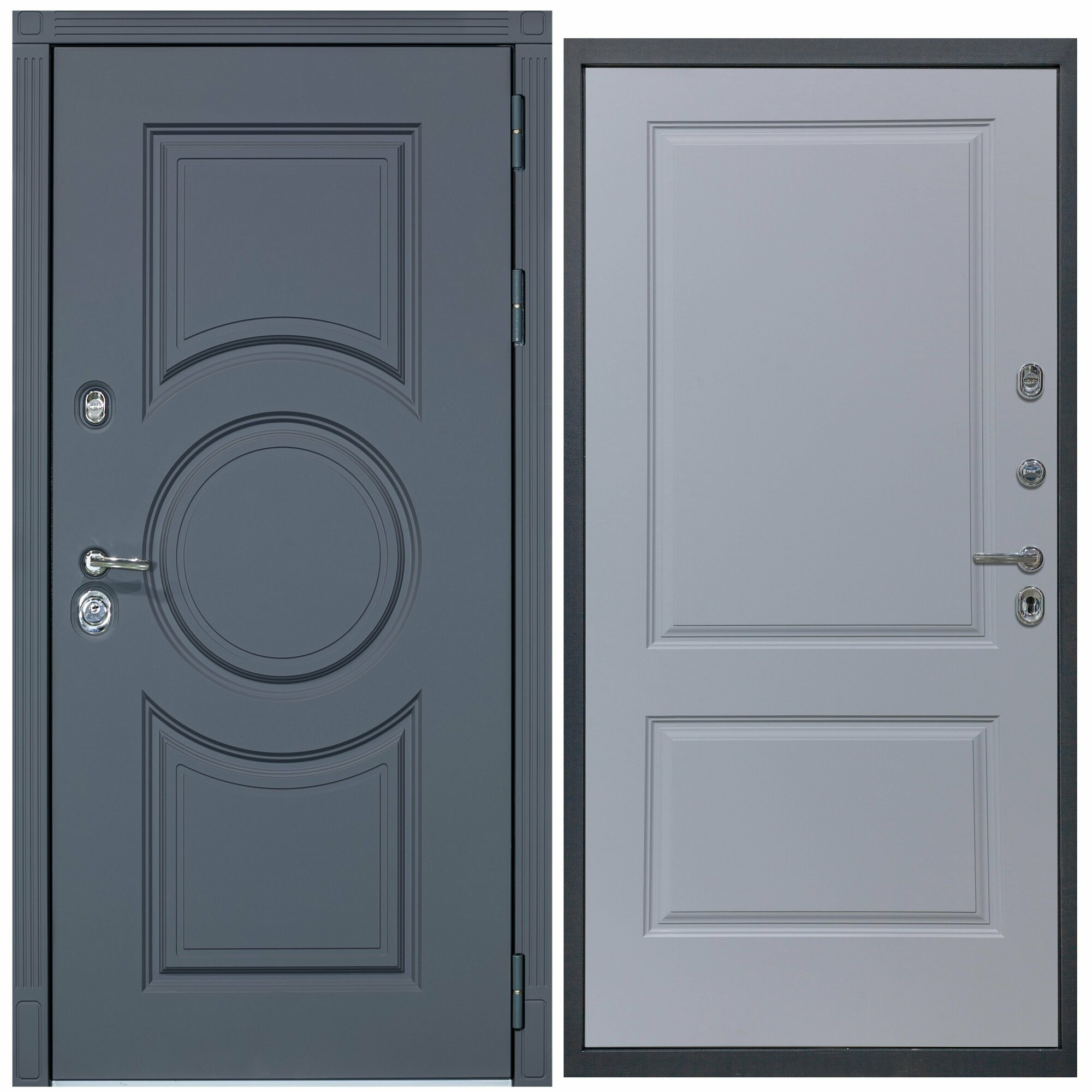 Дверь входная металлическая DIVA ДХ-30 2050x960 Правая Серый софт - Д7 Силк маус, тепло-шумоизоляция, антикоррозийная защита для квартиры