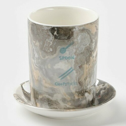 Подставка керамическая для столовых приборов Вилка-ложка 135135125 см 604₽