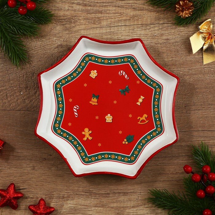 фото Дорого внимание Блюдо «Пряничные человечки», 21х21х3см