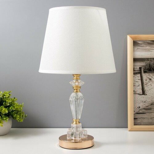 Настольная лампа Асфея Е27 40Вт золото 22х22х40 см RISALUX для дома 5629₽