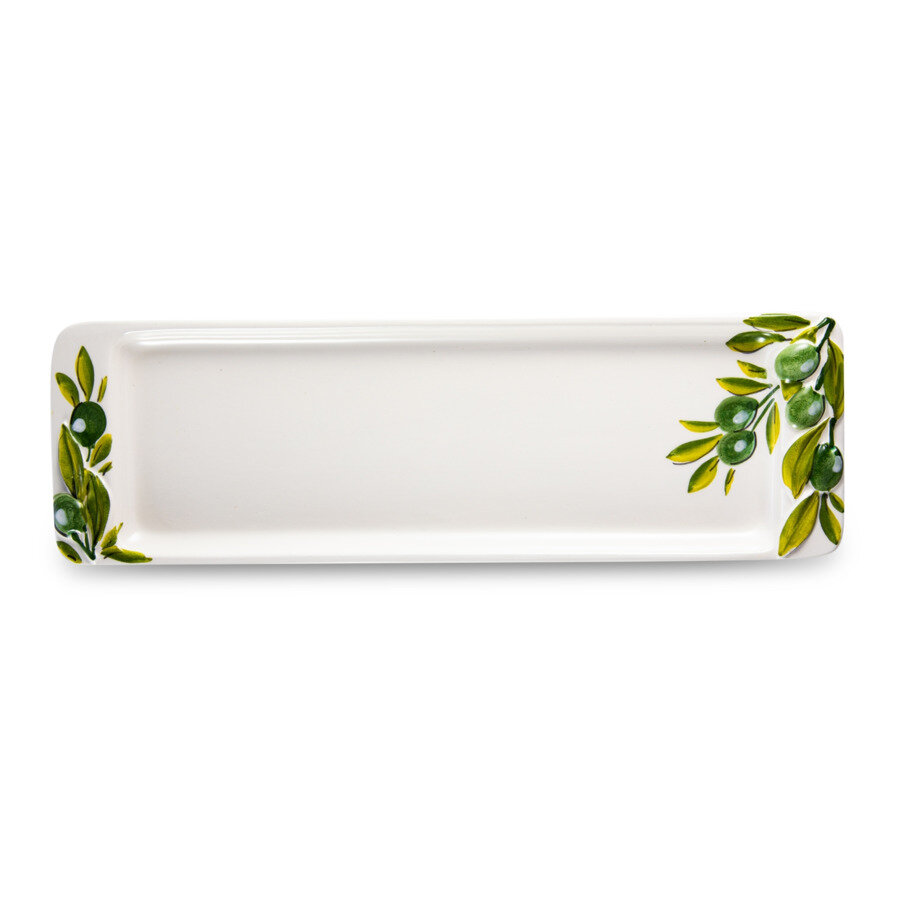 фото Блюдо прямоугольное Edelweiss Оливки 31х10х2 см, керамика