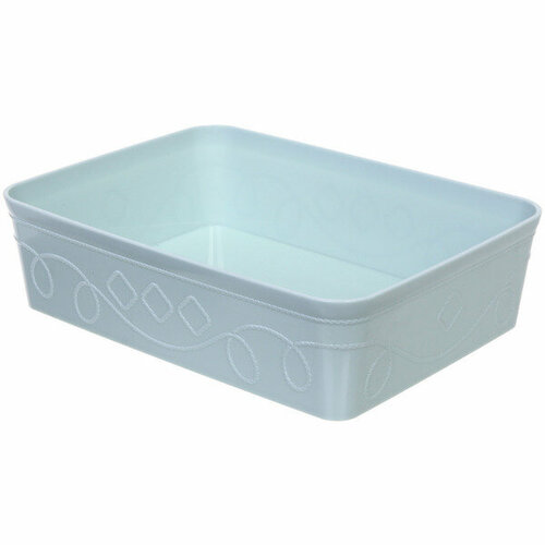 Контейнер для хранения «Пинто ФЛО», цвет аквамарин, 30*22*8см
