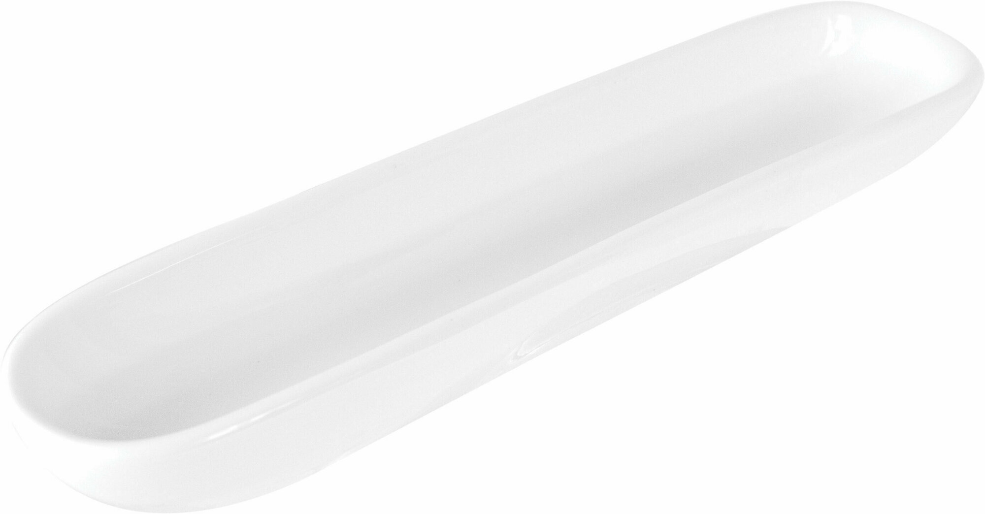 фото Блюдо Kunstwerk для оливок 70мл, 200х42х25мм, фарфор, белый.