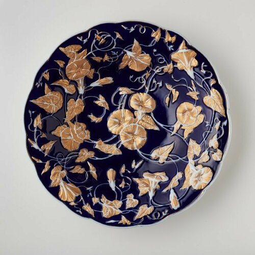 Блюдо Meissen золото кобальт No.7 Meissen