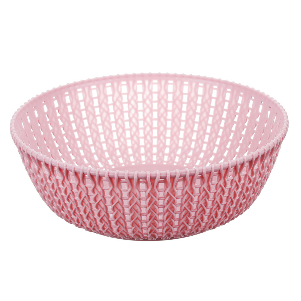 фото Корзина вязанная круглая, пластик. 22см VETTA 406-135