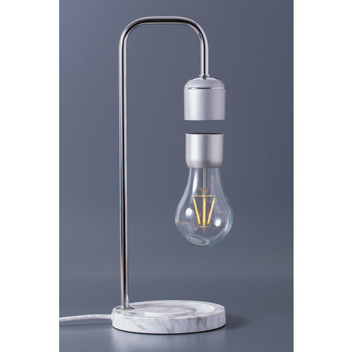 Подвесная левитирующая лампа с беспроводной зарядкой (Silver)