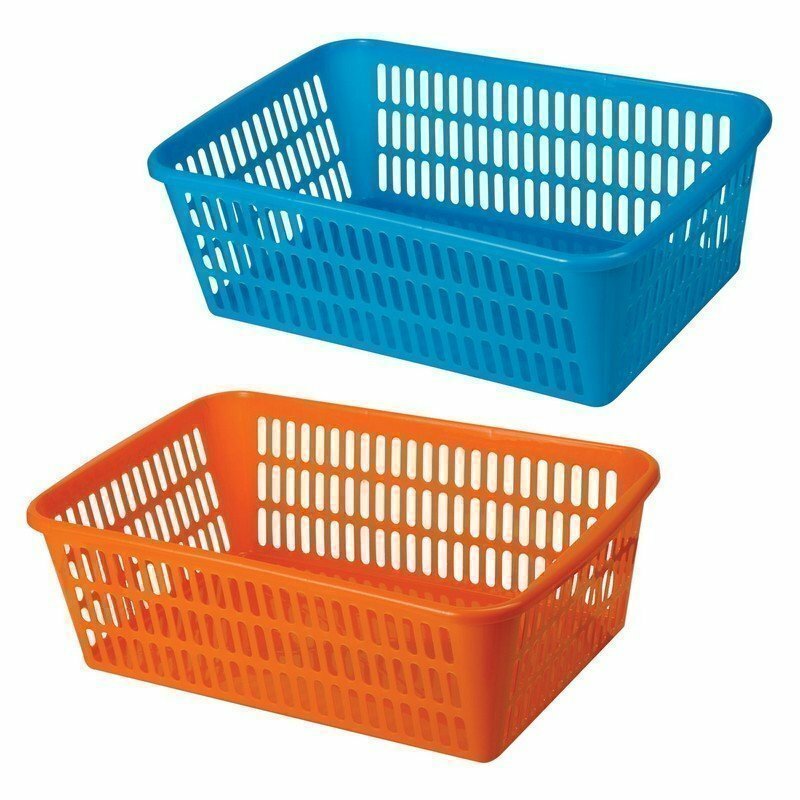 фото Корзинка для хранения универсальная, пластиковая, 9,5х30х19,5 см, ассорти, 4333200