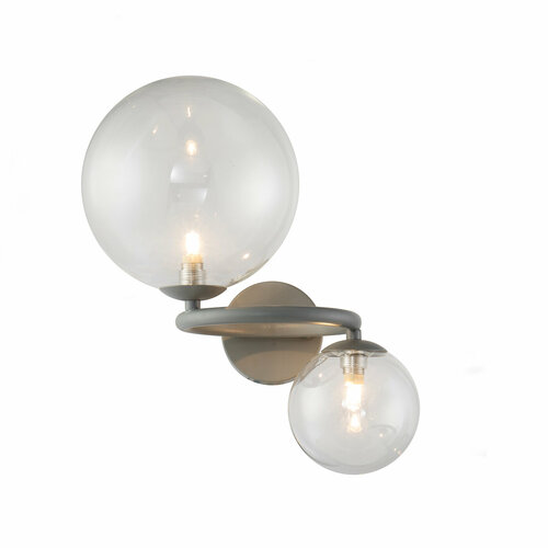 Настенный светильник Delight Collection Wendt 2 grey/clear серый