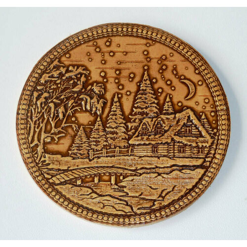 Подставка под кружку из бересты 