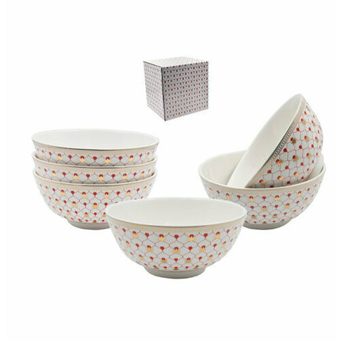 Набор салатников 6 пр. 1070 мл Агния, фарфор 174-215