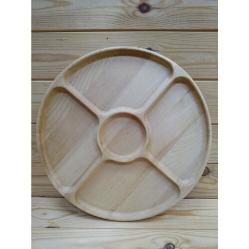 Менажница круглая большая из березы - 4 секции D29 H1,8