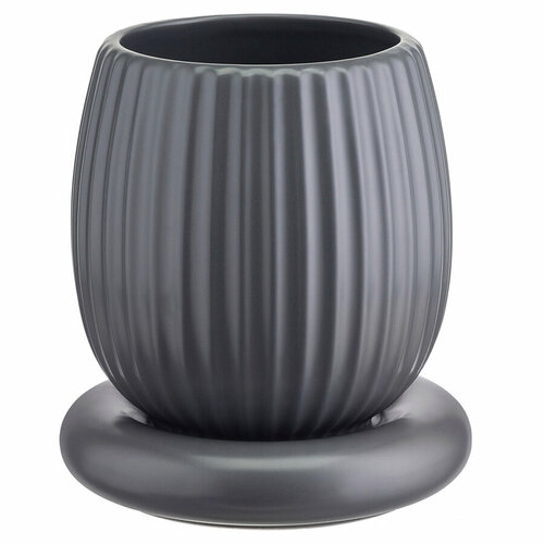 Горшок цветочный серого цвета из коллекции Edge 12 л 1990₽