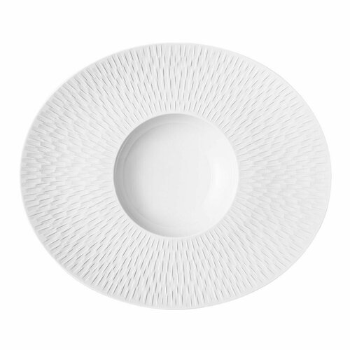 Блюдо овальное с углублением DEGRENNE Boreal Satin 32 х 27 см 270 мл фарфор белое 207769 6099₽
