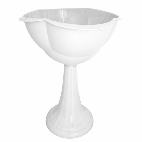 Кашпо 30л на высокой стойке белый Бриг 1887₽