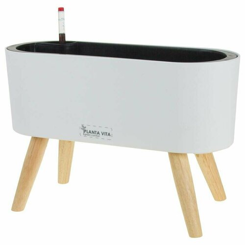 Planta Vita Кашпо Oval Matt white WL с автополивом, 42х16хH15 см