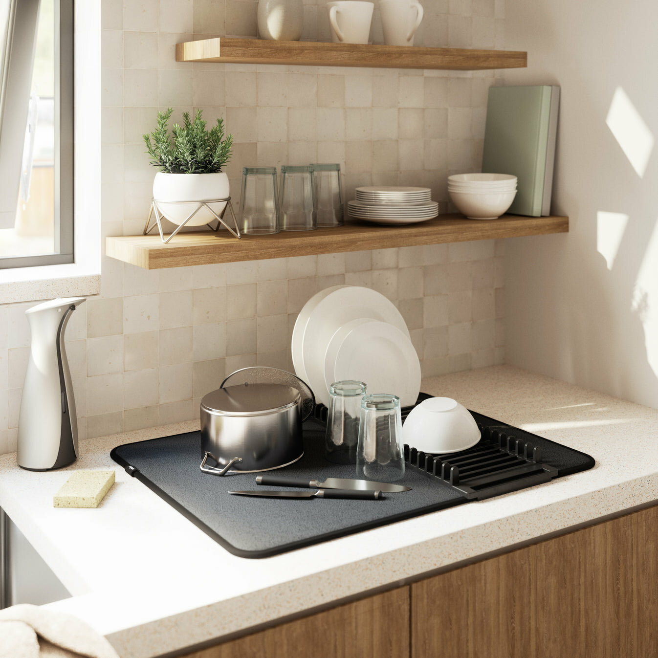 фото Коврик для сушки посуды Umbra Udry, черный