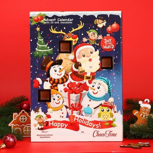 Адвент-календарь ChokoTime  Санта и друзья, 65 г