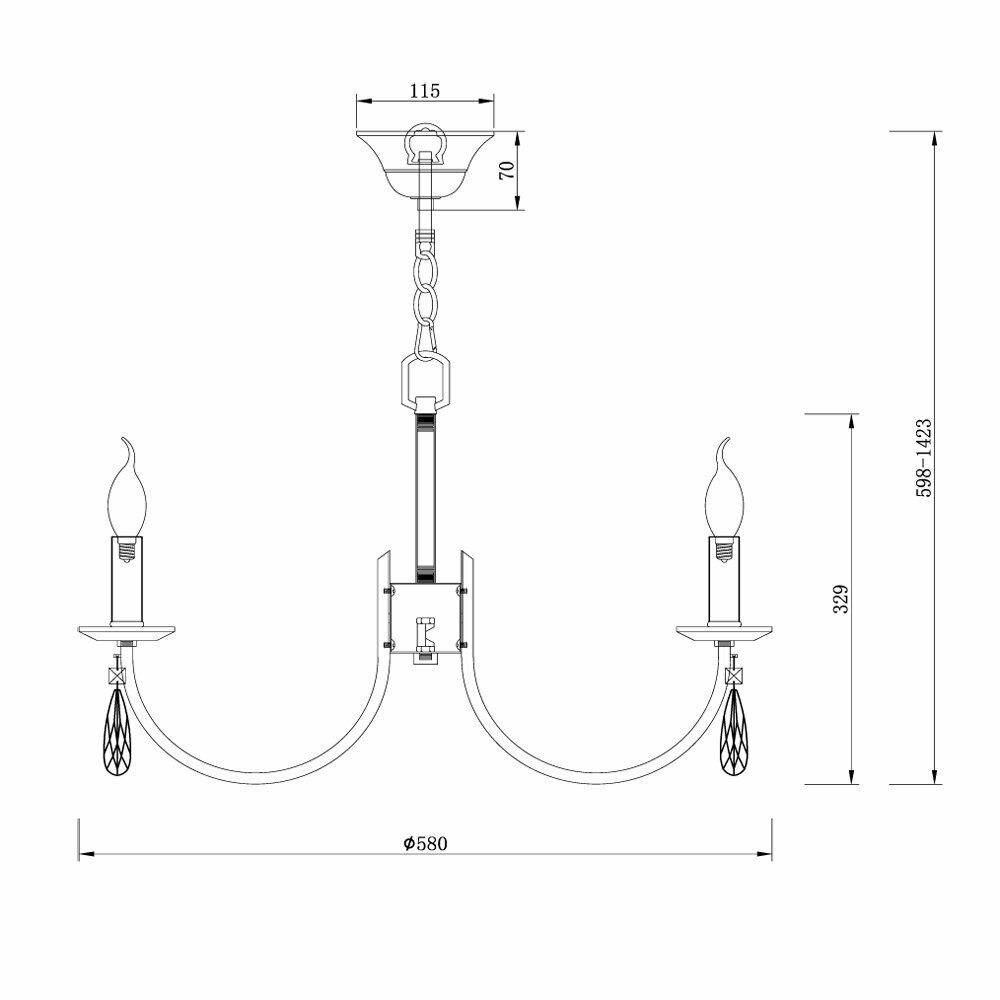 Люстра Freya FORTE FR1006PL-06G - фото №7