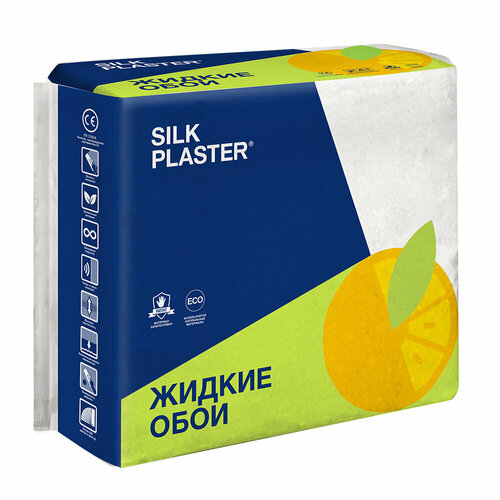 жидкие обои silk plaster оптима optima розовый Жидкие обои Silk Plaster Оптима 058 оранжевые 0,855 кг