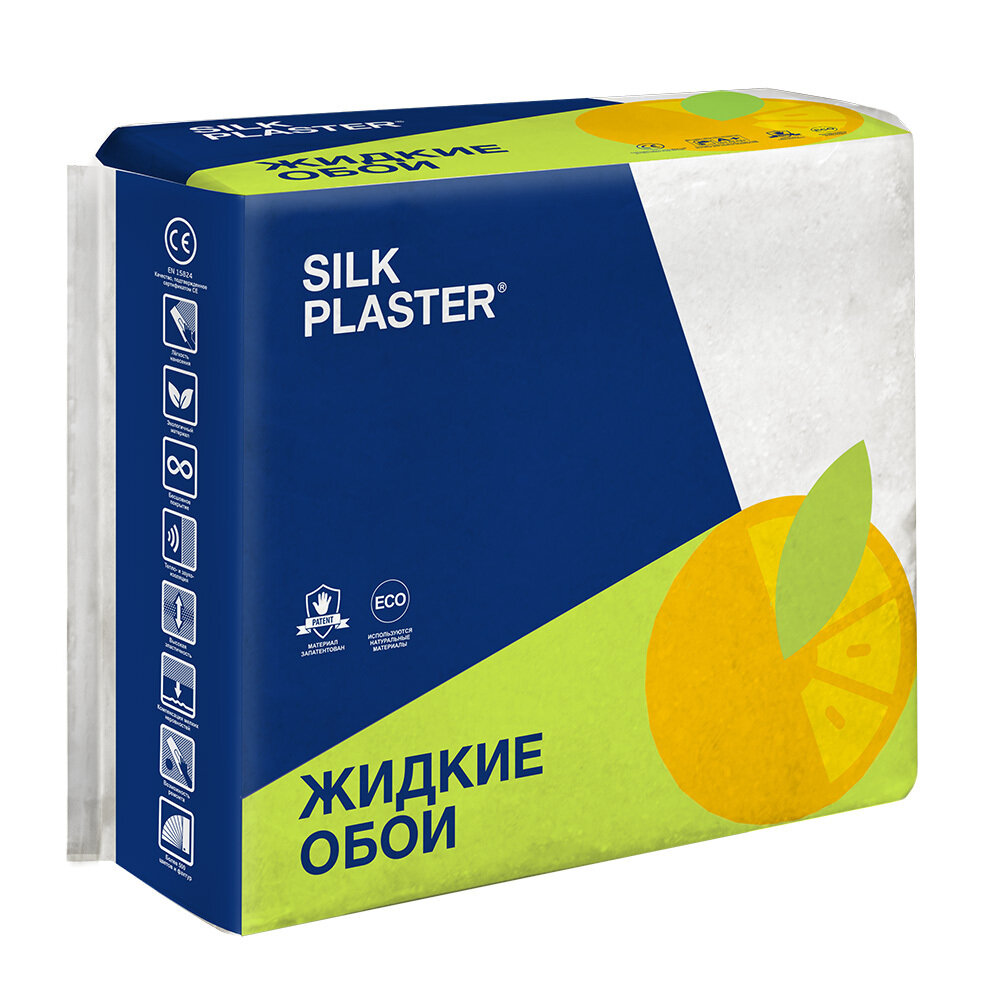 Жидкие обои Silk Plaster Оптима 058 оранжевые 0855 кг