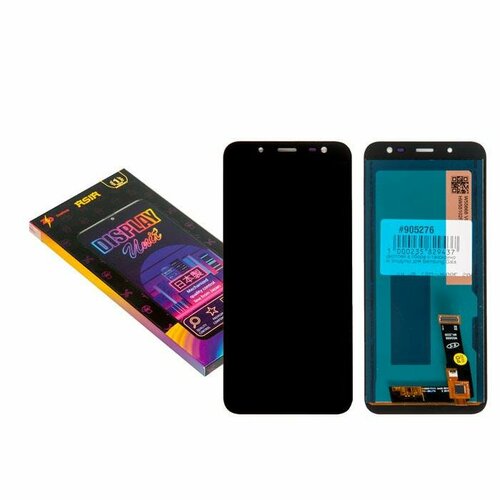 Дисплей в сборе с тачскрином (модуль) для Samsung Galaxy J6 (SM-J600F 2018) IPS с регулировкой яркости ZeepDeep ASIA, черный чехол книжка для samsung galaxy j6 2018