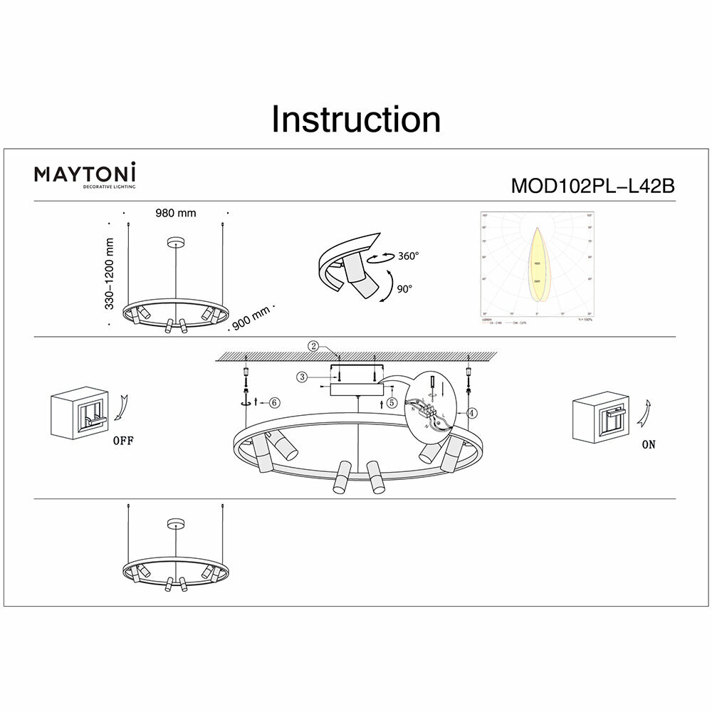 Светильник Maytoni SATELLITE MOD102PL-L42B - фото №18