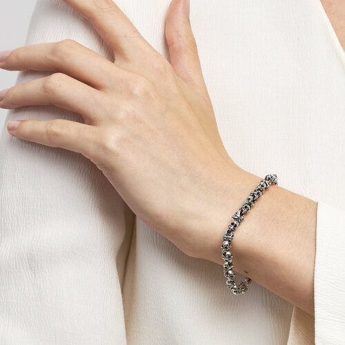 Славянский оберег, Браслет-нить VitaCredo, 1 шт., размер 22 см, серебристый