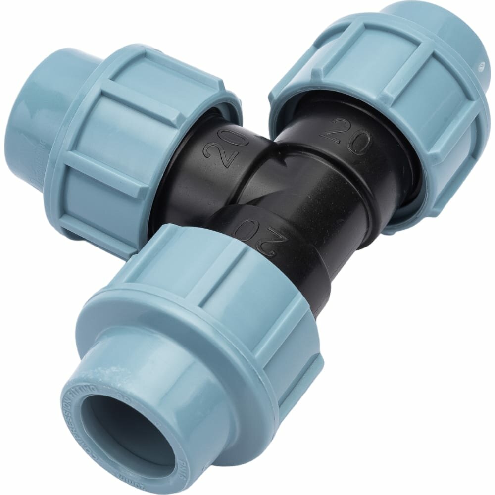 Тройник ПНД компрессионный 20 AV ENGINEERING (AVE107202020) — фото 1