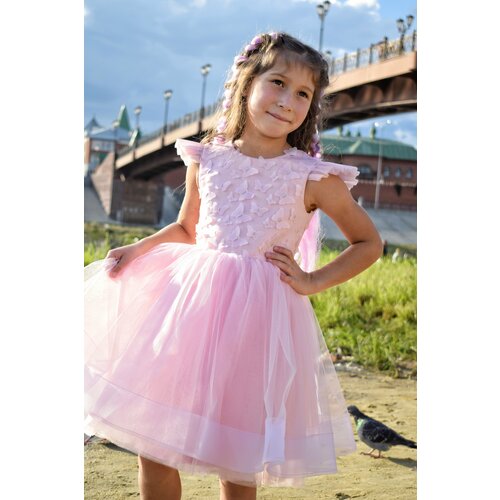 фото Платье нарядное, размер 122, розовый нет бренда