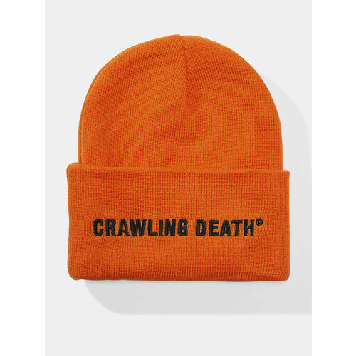 Шапка бини CRAWLING DEATH Logo crawling death, размер one size, оранжевый коврик goodtimes crawling death one size разноцветный goodtimes reaper carpet