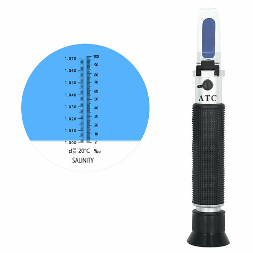 Рефрактометр-солемер для измерения солёности воды и плотности