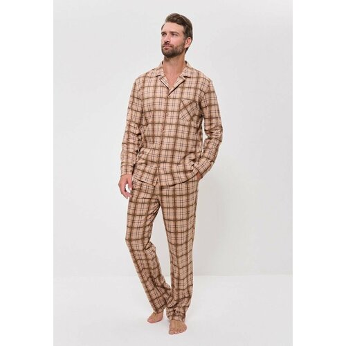 Пижама CLEO, размер 56, коричневый пижама cleo размер 56 бежевый