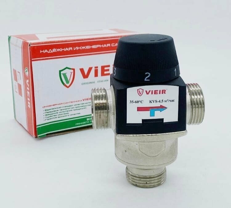 Термостатический смесительный клапан 1" "ViEiR" / Клапан сантехнический / смесительный клапан