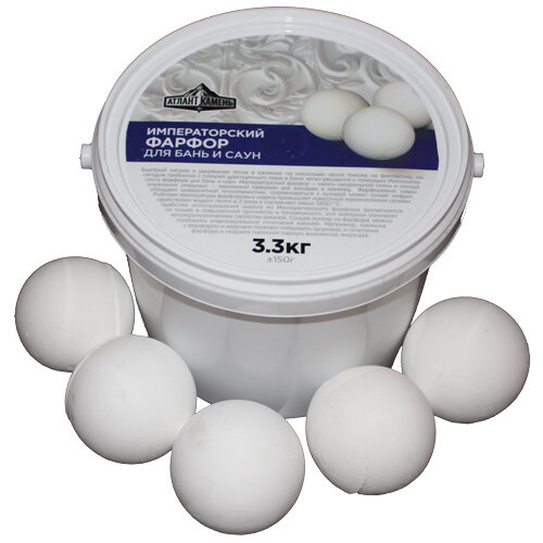фото Шар фарфоровый для бани (ведро, 3.3 кг)