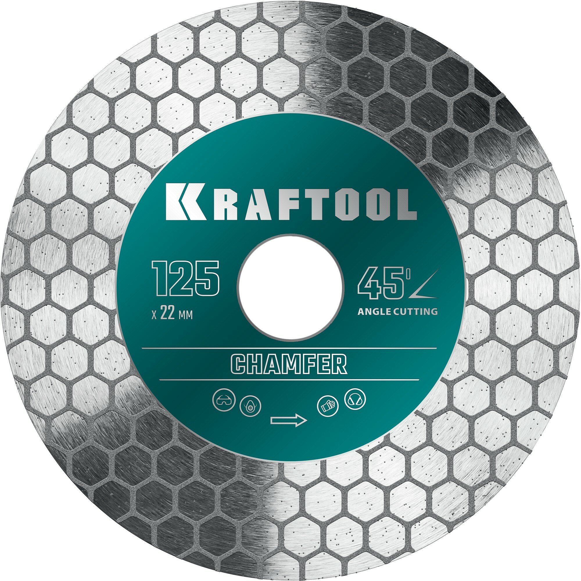 KRAFTOOL CHAMFER 125 мм (22.2 мм 25х1.6 мм) Шлифовально-отрезной алмазный диск (36689-125)