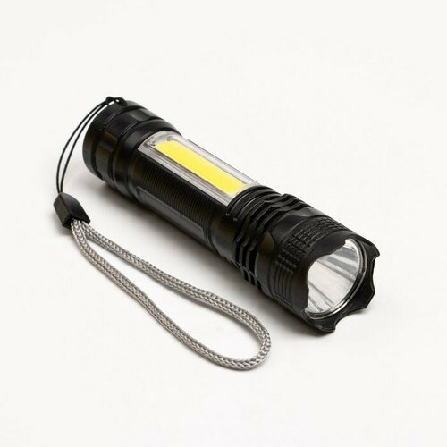 фото Фонарь ручной аккумуляторный, 400 мач, 1 вт, led, cob, 3 режима