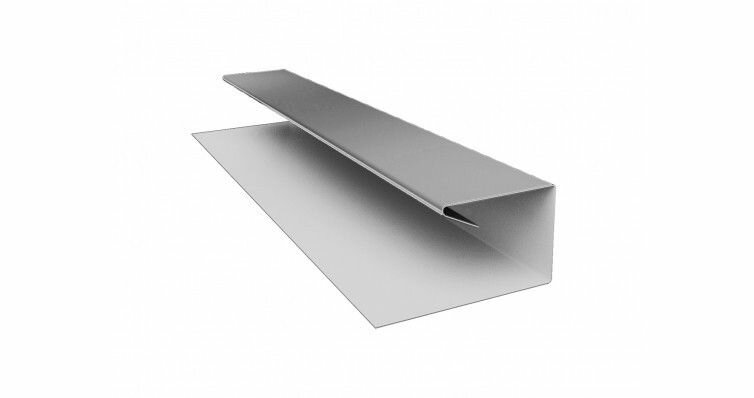 фото Планка финишная, 40*20*1250 цвет серый RAL 7004 4 шт. стартовая, j-профиль, джи профиль металлический, планка для забора