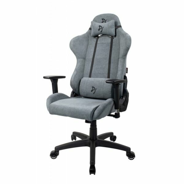Геймерское кресло Arozzi Torretta Soft Fabric - Ash макс. нагрузка 100 кг, обивка прочный текстиль, регулируемые 3D подлокотники