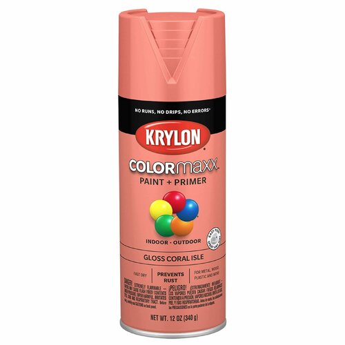 Краска премиум класса Krylon ColorMAXX, Coral Isle/ коралловый остров, 340гр