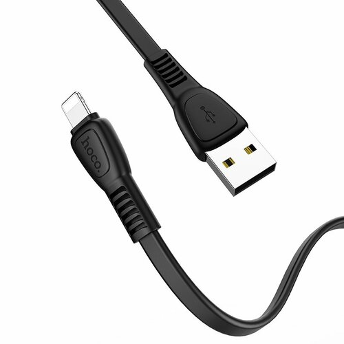 USB кабель HOCO X40 Noah Lightning 8-pin, 2.4А, 1м, TPE (черный) usb кабель hoco x40 noah lightning 8 pin 2 4а tpe 1м черный