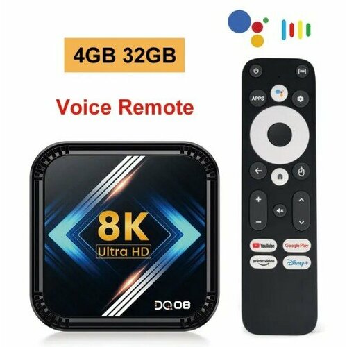 Смарт ТВ приставка Android Vontar DQ08 432 ГБ RK3528 325000₽