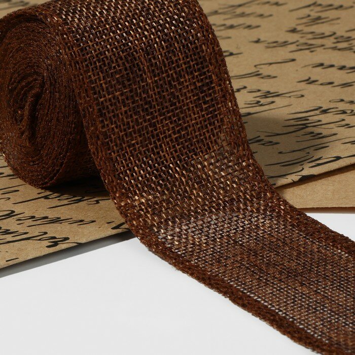 Лента текстильная 50 мм 4.5±0.5 м коричневая